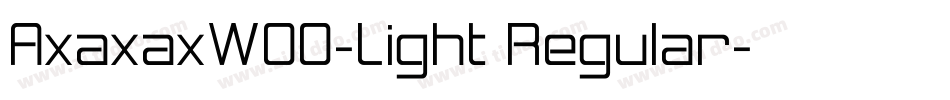 AxaxaxW00-Light Regular字体转换
